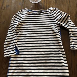 J Crew striped Ivory / black dress